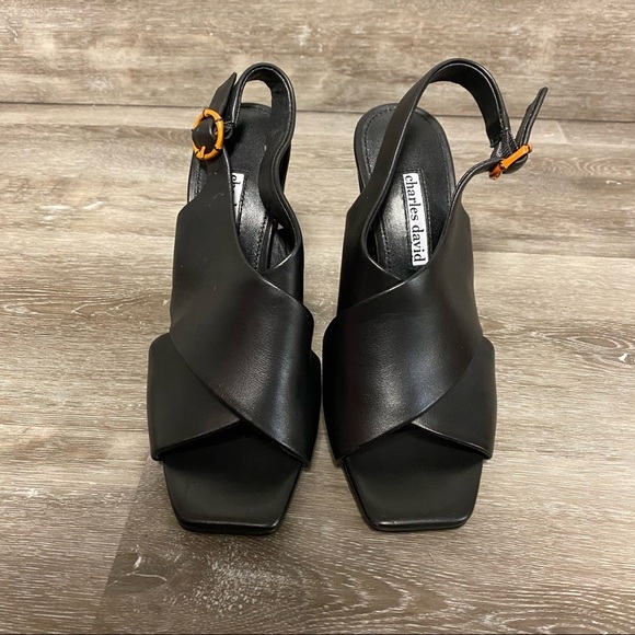 Charles David | Vineyard Pump Sandals In Black Size 7 NEW - Picture 4 of 13